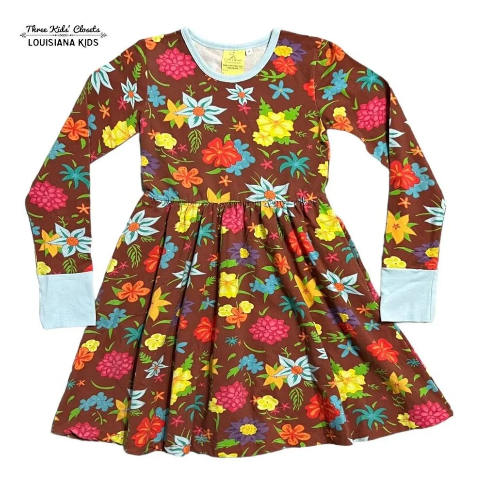 Coddi & Womple 7Y Organic Jungle Bouquet Dress